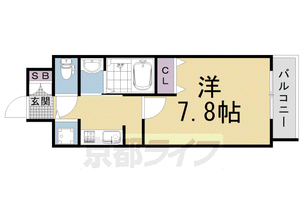 PIERIS GARDENピエリス・ガーデン(1K/3階)の間取り写真