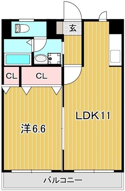 アスリートVII(1LDK/6階)の間取り写真