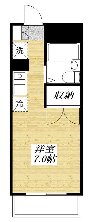グロリー旭が丘(ワンルーム/4階)の間取り写真