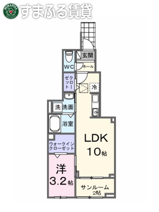 ネーベン パーク 7182(1LDK/1階)の間取り写真