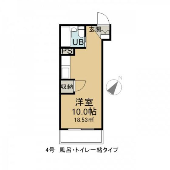 ルミネ己斐(ワンルーム/6階)の間取り写真