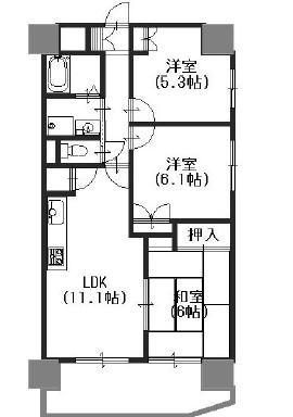 ファーレ姫路(3LDK/1階)の間取り写真