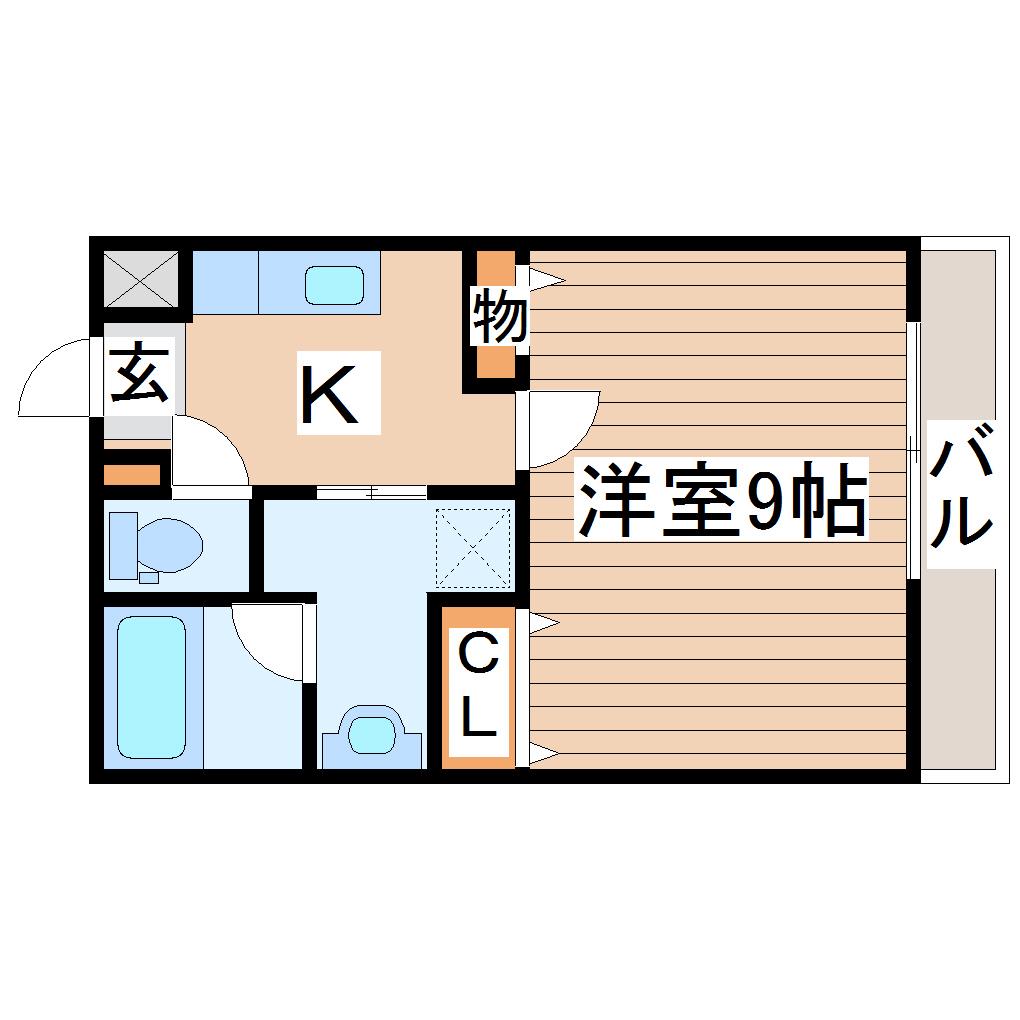 SKY TERRACE MARUSHO(1K/5階)の間取り写真