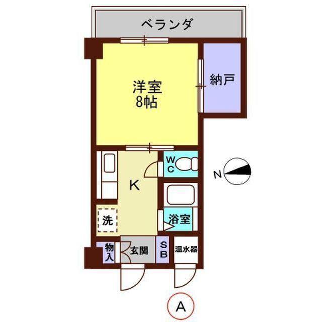 グリーンハイツ(1K/2階)の間取り写真