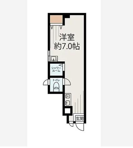サントミ日本橋馬喰町マンション(ワンルーム/1階)の間取り写真