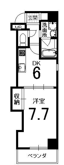 エストレーラ(1DK/2階)の間取り写真