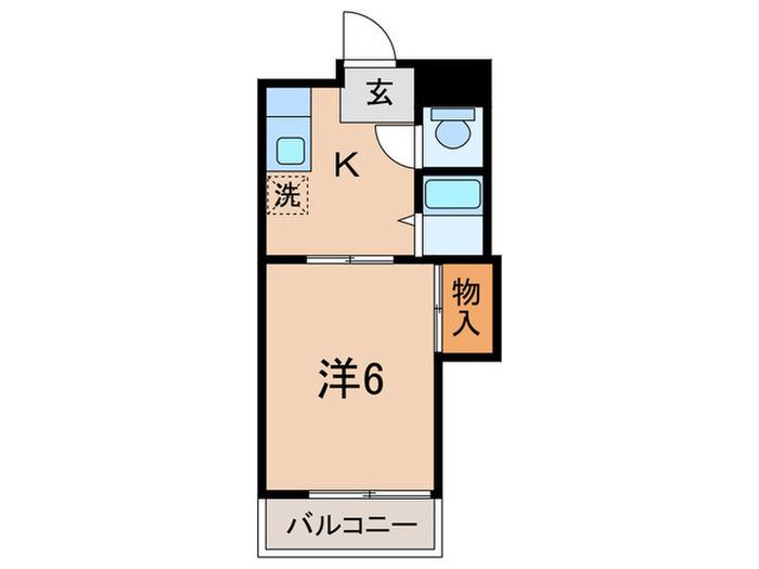 ホワイトパレス宮内(1K/2階)の間取り写真