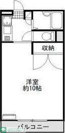 イーストA(1K/1階)の間取り写真