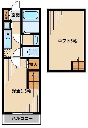 スマートテラスI(1K/1階)の間取り写真