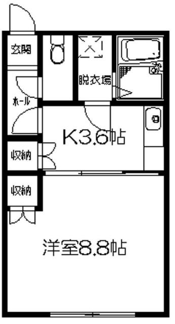 マンションくどう(1K/1階)の間取り写真