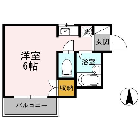 メゾンファインIII103(ワンルーム/1階)の間取り写真
