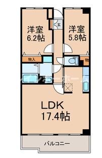 グランシャリオ(2LDK/3階)の間取り写真