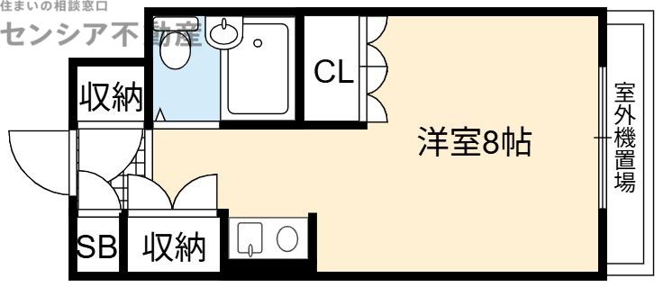 京橋プルトンビル(ワンルーム/6階)の間取り写真