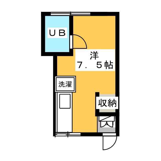 みゆき荘(ワンルーム/2階)の間取り写真