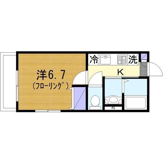 COSMION瀬谷(1K/3階)の間取り写真