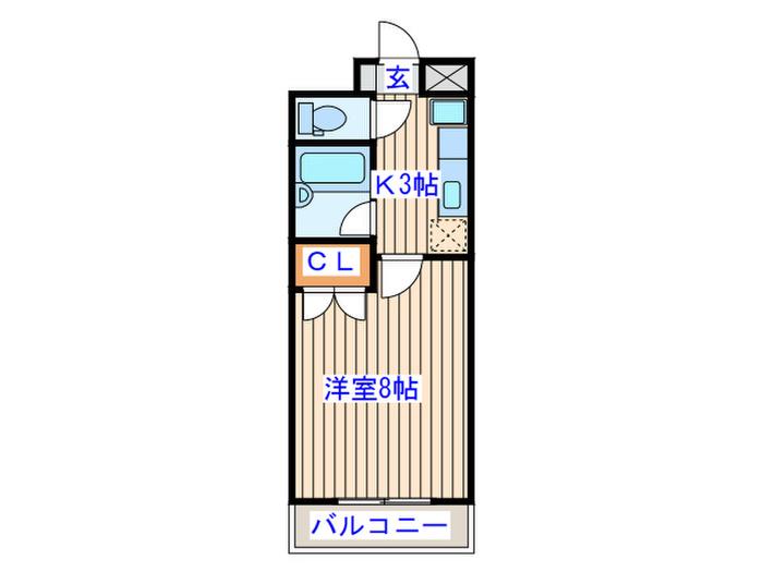 コージーコートこもれび館(1K/4階)の間取り写真