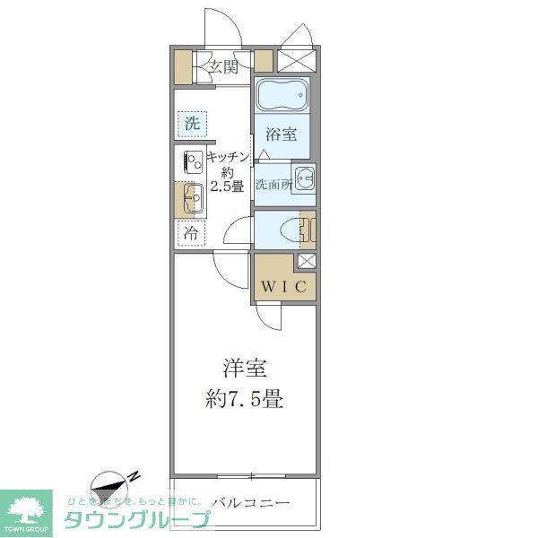 フォルスXVI(1K/3階)の間取り写真
