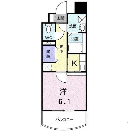 セレーノ・コンフォート大手門(1K/11階)の間取り写真