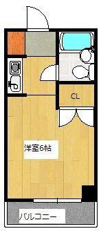 メゾン平田(ワンルーム/3階)の間取り写真