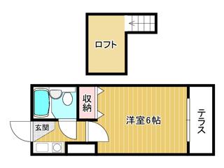クリスタ郡山(1K/1階)の間取り写真