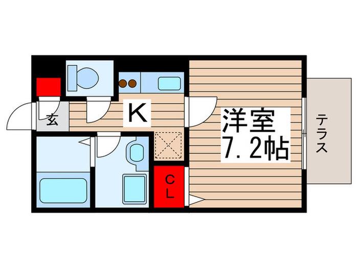 クレインハウス妙典(1K/1階)の間取り写真