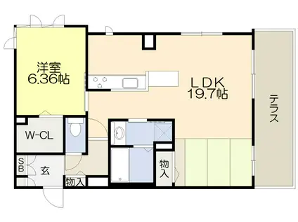 VINCULUM JK(1LDK/1階)の間取り写真