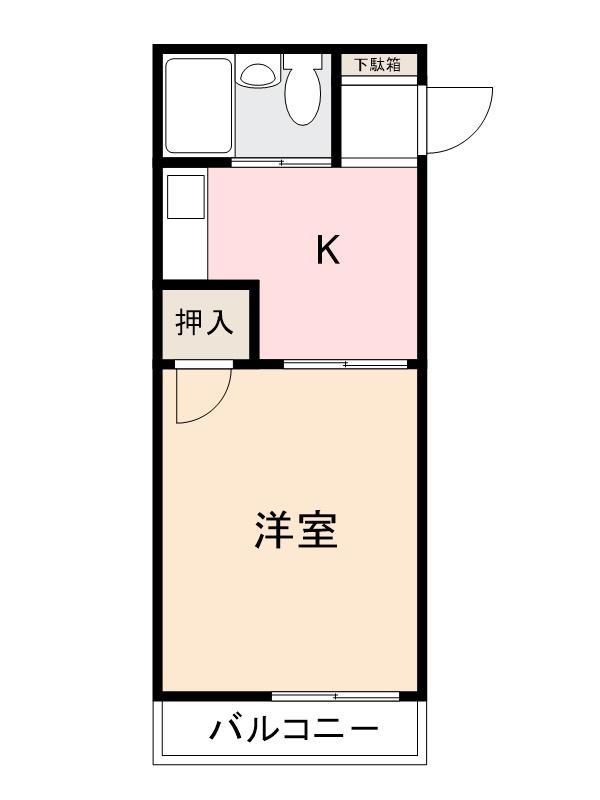 コート塩上III(1K/3階)の間取り写真