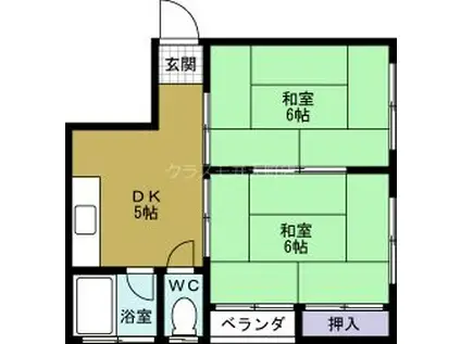 吉川マンション(2DK/2階)の間取り写真