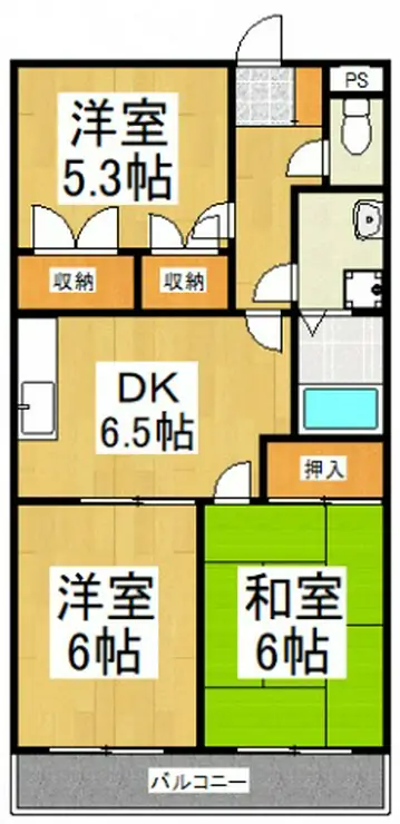 グランシャリオ壱番館 3階階 間取り