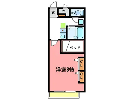 山陽電鉄本線 江井ケ島駅 徒歩10分 2階建 築23年(1K/1階)の間取り写真
