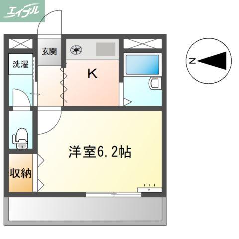 メゾンあさひ(1K/1階)の間取り写真