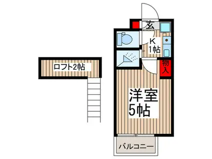 TOP・中浦和第1(1K/3階)の間取り写真