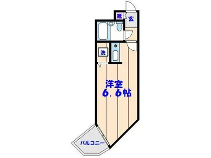 シティプラザ船橋(ワンルーム/1階)の間取り写真