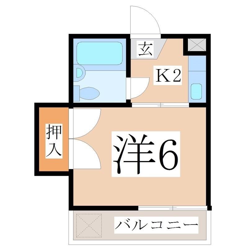 田上山元交通ビル(1K/3階)の間取り写真