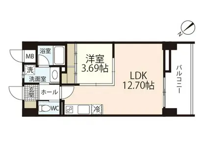 GRAND STAGE24(1LDK/2階)の間取り写真