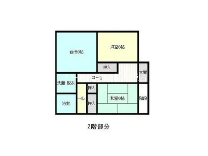 テラコート高野(2DK/2階)の間取り写真