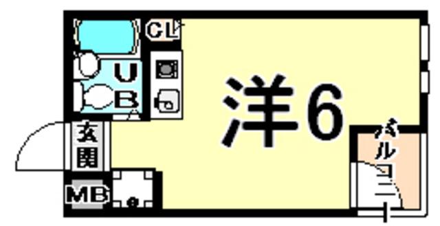 KFLATS(ワンルーム/2階)の間取り写真