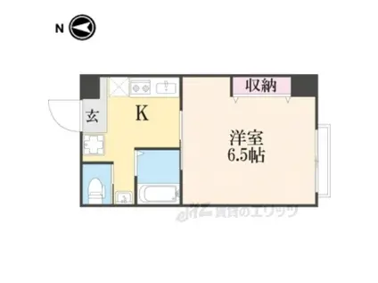 ハウスピエーメ(1K/4階)の間取り写真