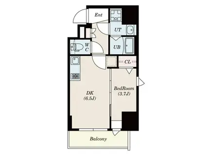 エスリードレジデンス上前津フロント(1DK/8階)の間取り写真