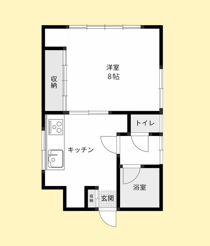 マスヤビル(1K/3階)の間取り写真