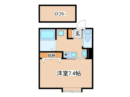 シャルマンメゾン上沢(1K/1階)の間取り写真