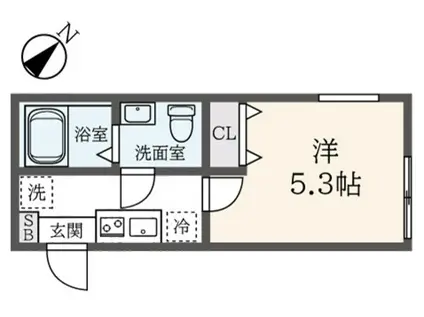 K-HILLS保土ケ谷(1K/2階)の間取り写真