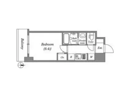 ジオエント福島野田(1K/5階)の間取り写真
