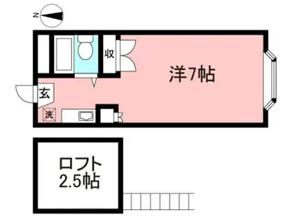 パークアベニューアートヴィレッジ参番館(ワンルーム/2階)の間取り写真