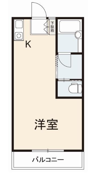 KAOKU屋島(ワンルーム/2階)の間取り写真