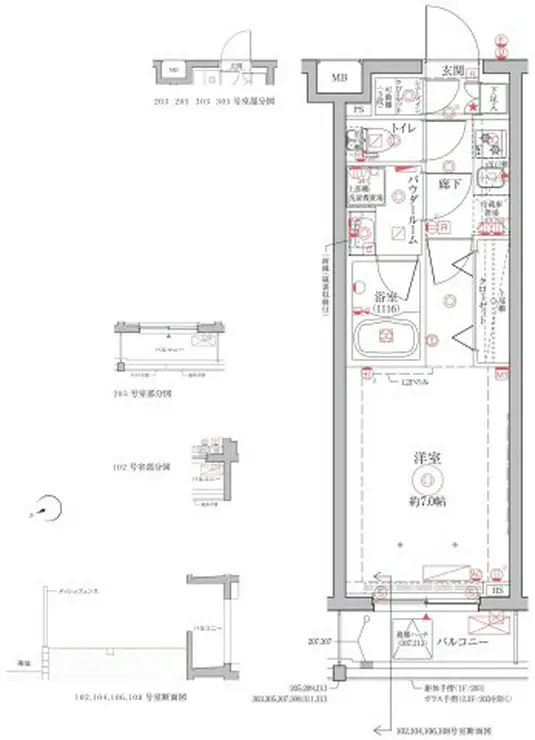 クレイシアIDZ祐天寺II 3階階 間取り