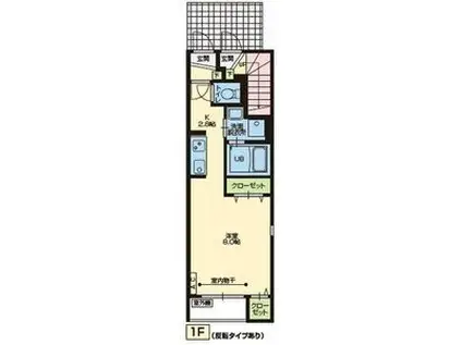 TIGRE CASA(ワンルーム/1階)の間取り写真