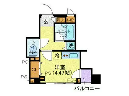 メインステージ青山(ワンルーム/2階)の間取り写真