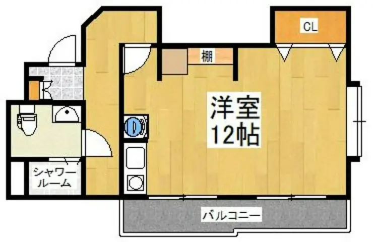 フラット百合ヶ丘 4階階 間取り