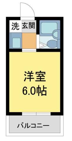 ロイヤルプラザ西宮(1K/3階)の間取り写真